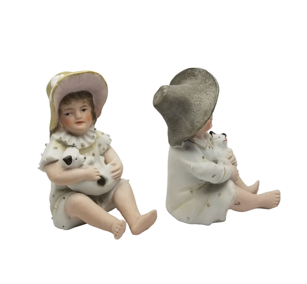 FIGURINE PORCELAINE BISCUIT allemande garçon boy junge Goebel GK 525A