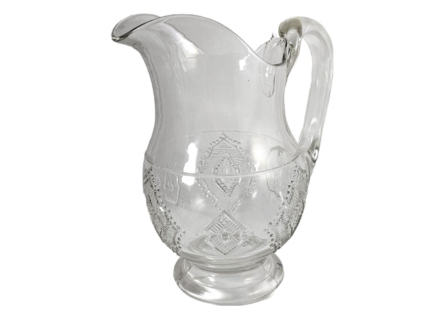 Antique Pressed Glass McKee & Brothers Milk Pitcher ca 1883 EAPG