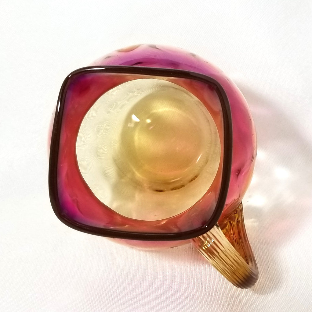 New England Glass Amberina Miniature Creamer Inverted Dot