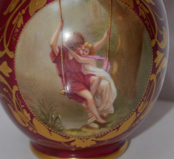 Royal Vienna Austria Miniature Porcelain Scenic Vase