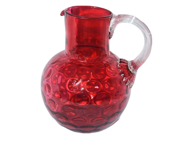 Phoenix Cranberry Glass Inverted Thumbprint Polka Dot Water Phoenix Cranberry Glass Inverted Thumbprint Polka Dot Water