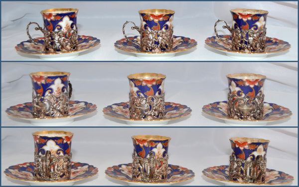 Aynsley Demitasse Cups And Saucers, Pattern B650, Circa 1925-34
