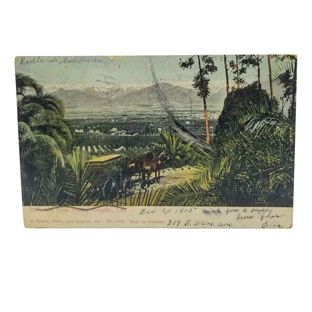 redlands 1905 image with horse drawn carriage