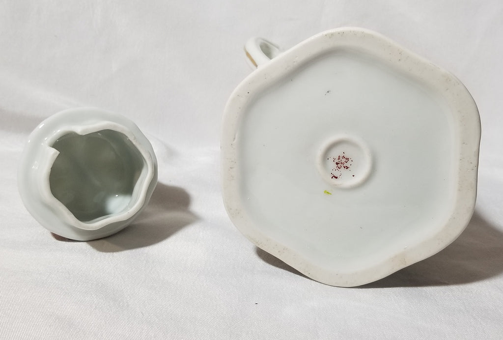 Antique 10 Piece Moriage Hand Painted Porcelain Chocolate Pot Set