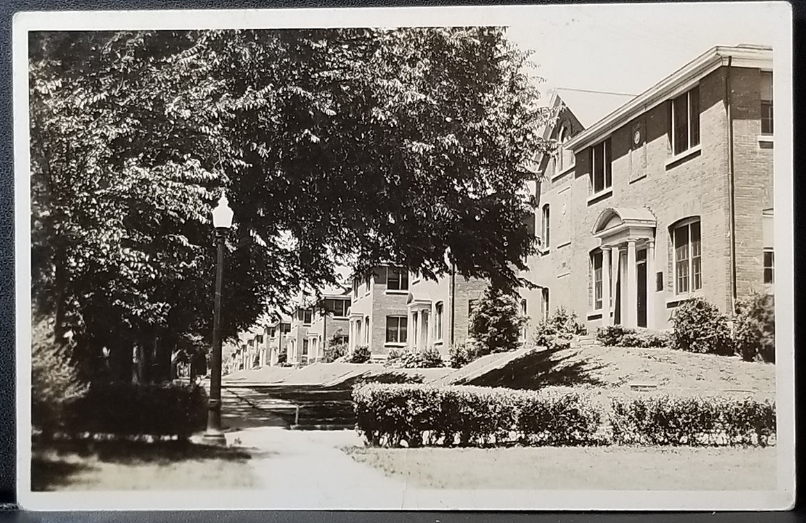 Fort Leavenworth Officer Housing Real Photo RPPC 1940's Postcard