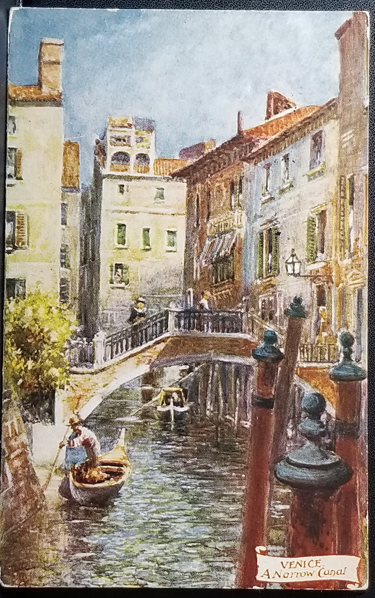 Art Postcard Raphael Tuck Oilette Card Venice Italy Narrow Canal