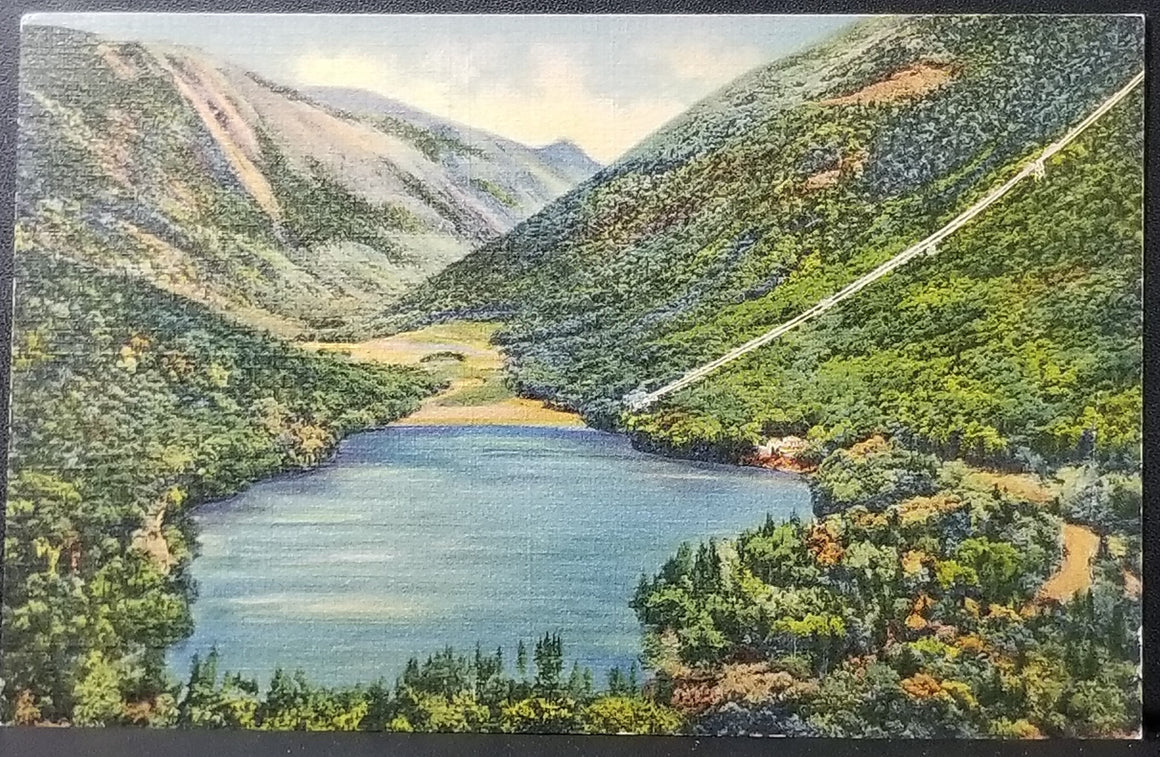 Scenic Postcard FRANCONIA NOTCH Echo Lake Cannon Mt. Tramway New Hampshire