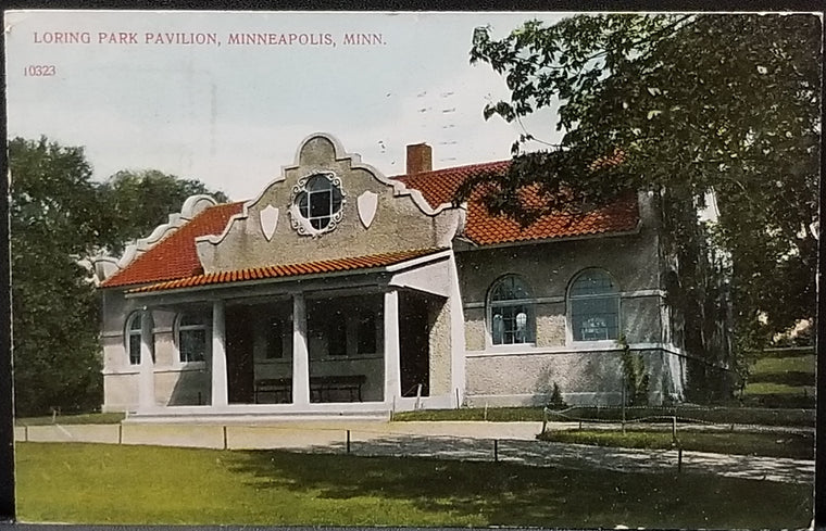 Loring Park Pavilion Minneapolis Minnesota 1910 State Postcard