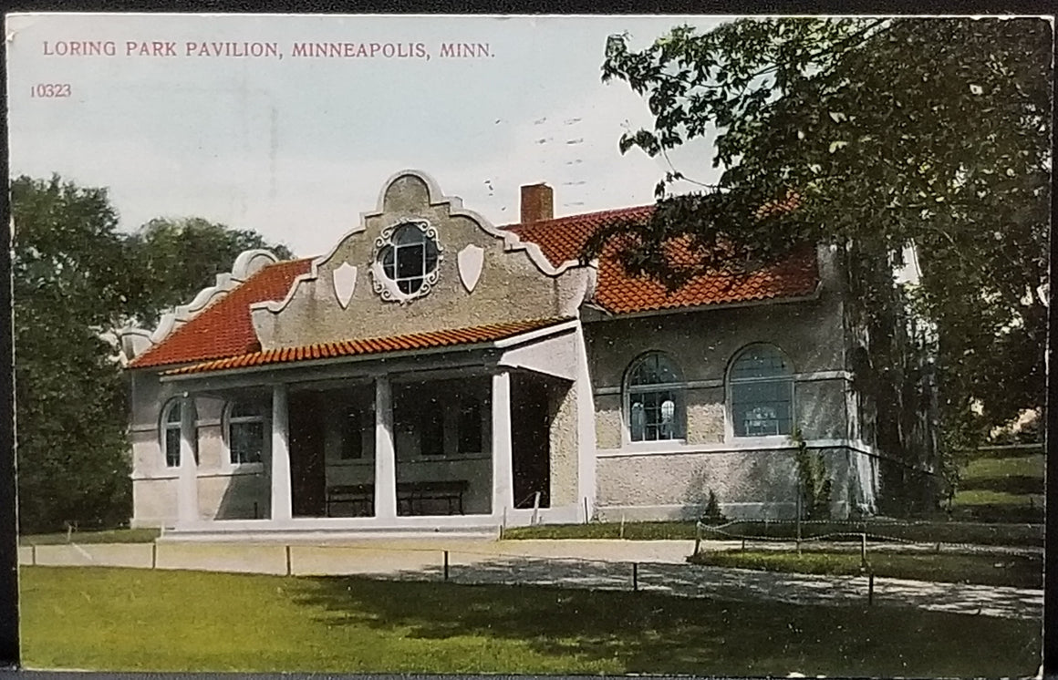 Loring Park Pavilion Minneapolis Minnesota 1910 State Postcard