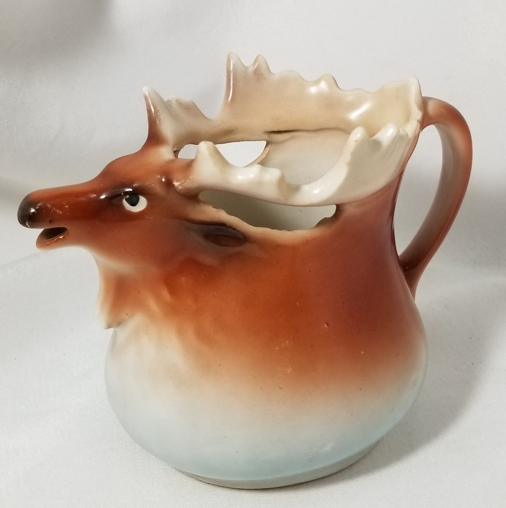 Vintage Porcelain Figural Elk Stag Creamer Pitcher Mug Austria