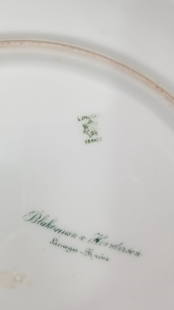 Limoges Coiffe Blakeman French Porcelain Robin Birds Landscape Plate Artist Gols