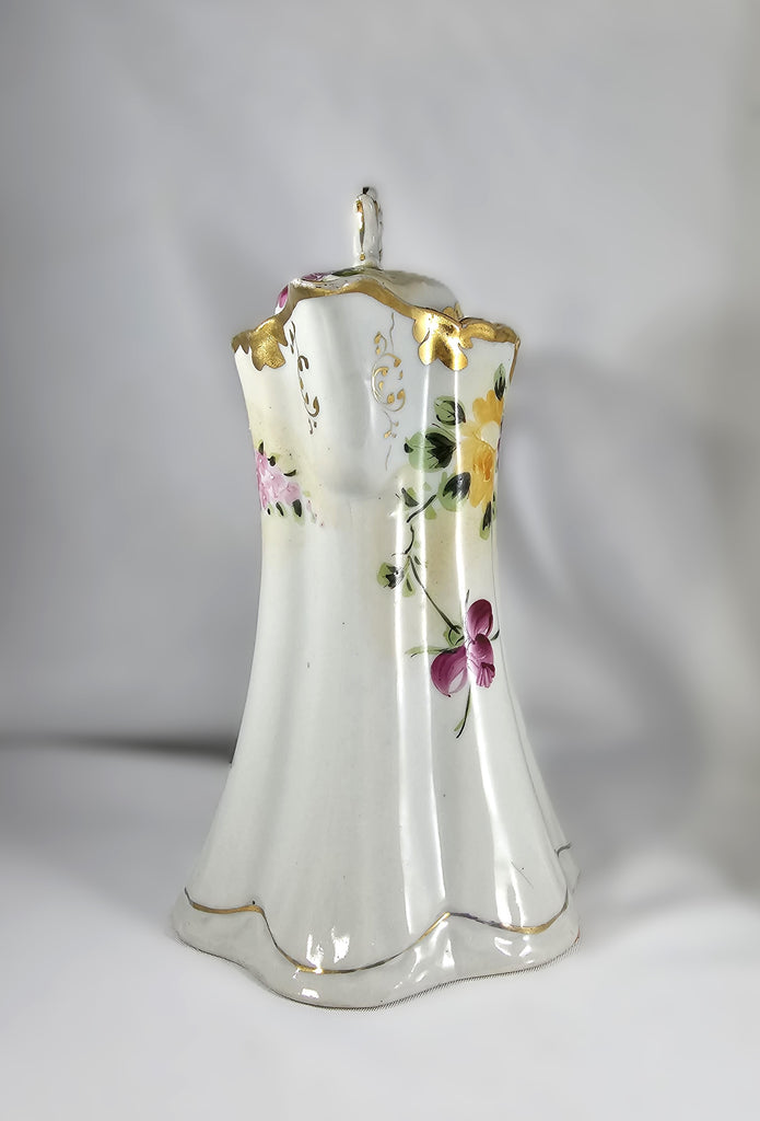 Nippon Moriage Decorated Floral Chocolate Pot