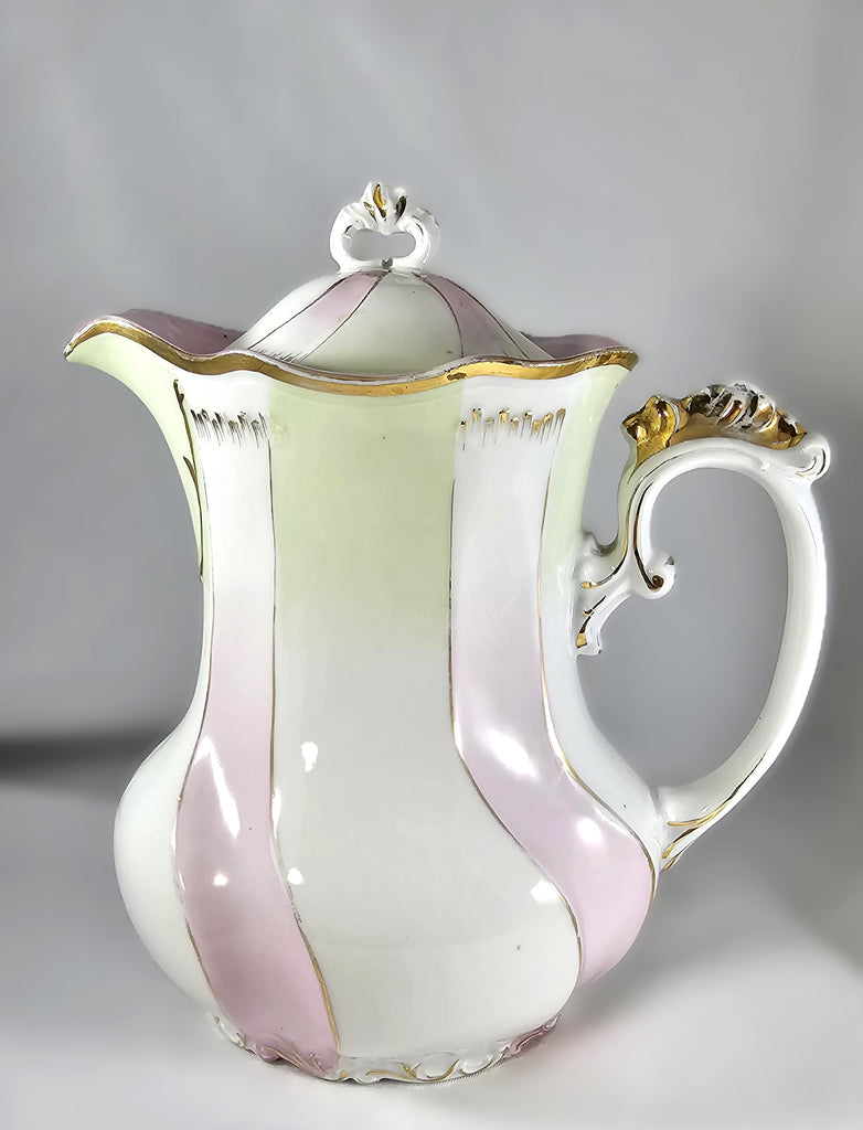 RS Prussia Porcelain Art Nouveau Chocolate Pot