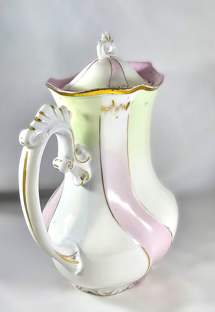 RS Prussia Porcelain Art Nouveau Chocolate Pot