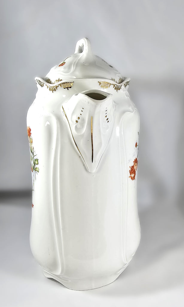 KPM Krister Waldenburg Porcelain Chocolate Pot Hand Painted Flowers