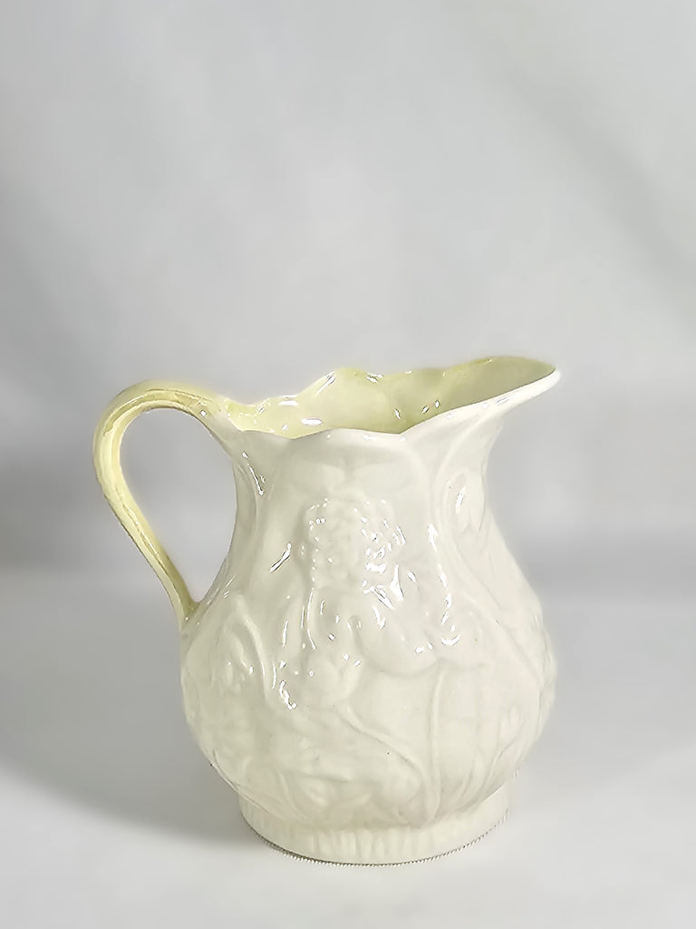 Belleek Irish Porcelain Lotus Pattern Creamer Pitcher