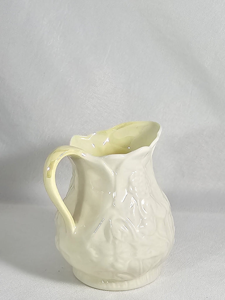 Belleek Irish Porcelain Lotus Pattern Creamer Pitcher