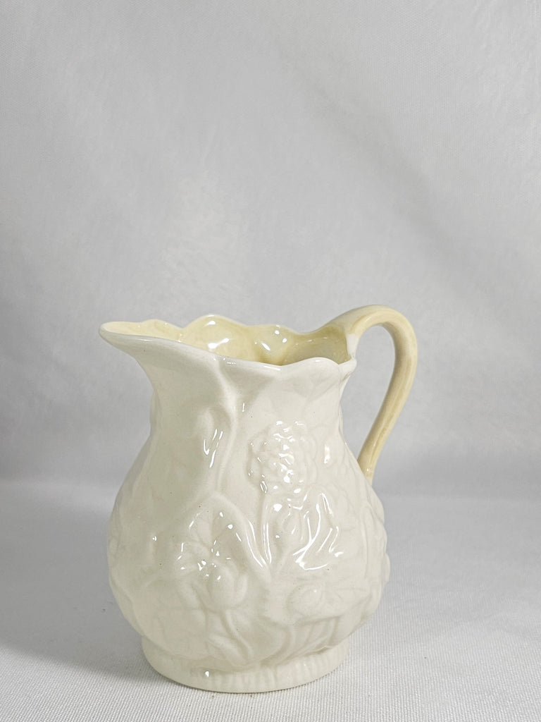 Belleek Irish Porcelain Lotus Pattern Creamer Pitcher