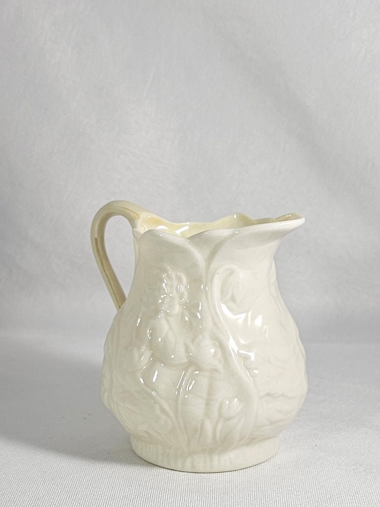 Belleek Irish Porcelain Lotus Pattern Creamer Pitcher