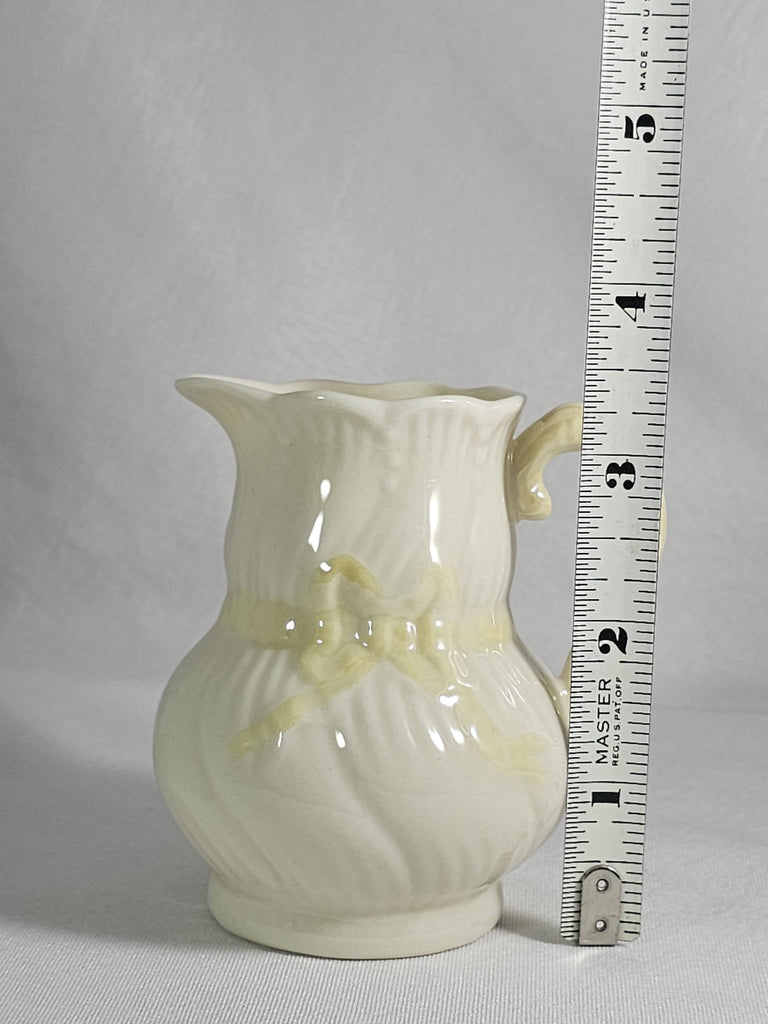 Belleek Irish Porcelain Ribbon Creamer Pitcher