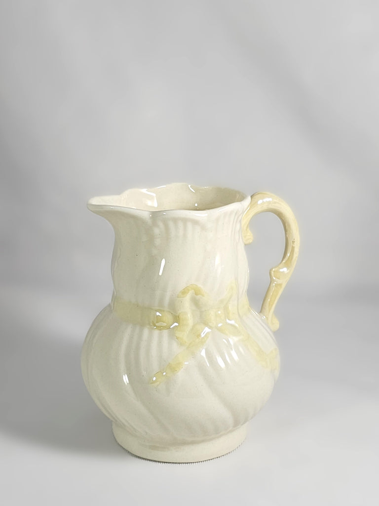 Belleek Irish Porcelain Ribbon Creamer Pitcher