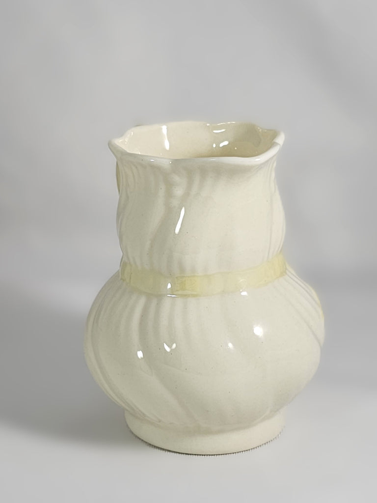 Belleek Irish Porcelain Ribbon Creamer Pitcher