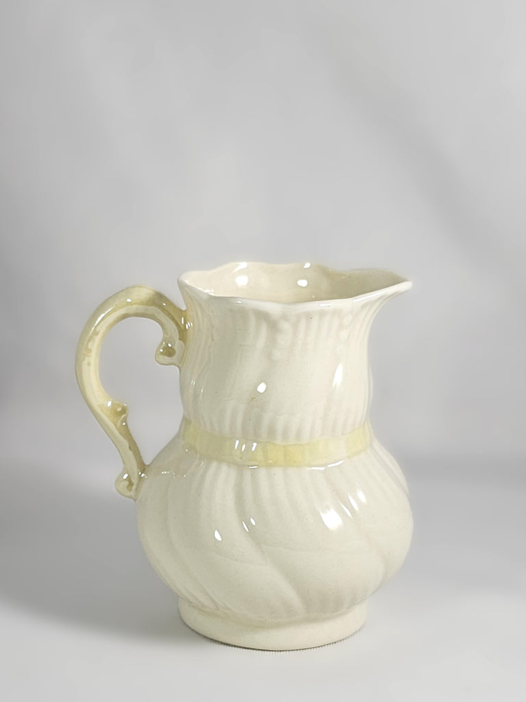 Belleek Irish Porcelain Ribbon Creamer Pitcher