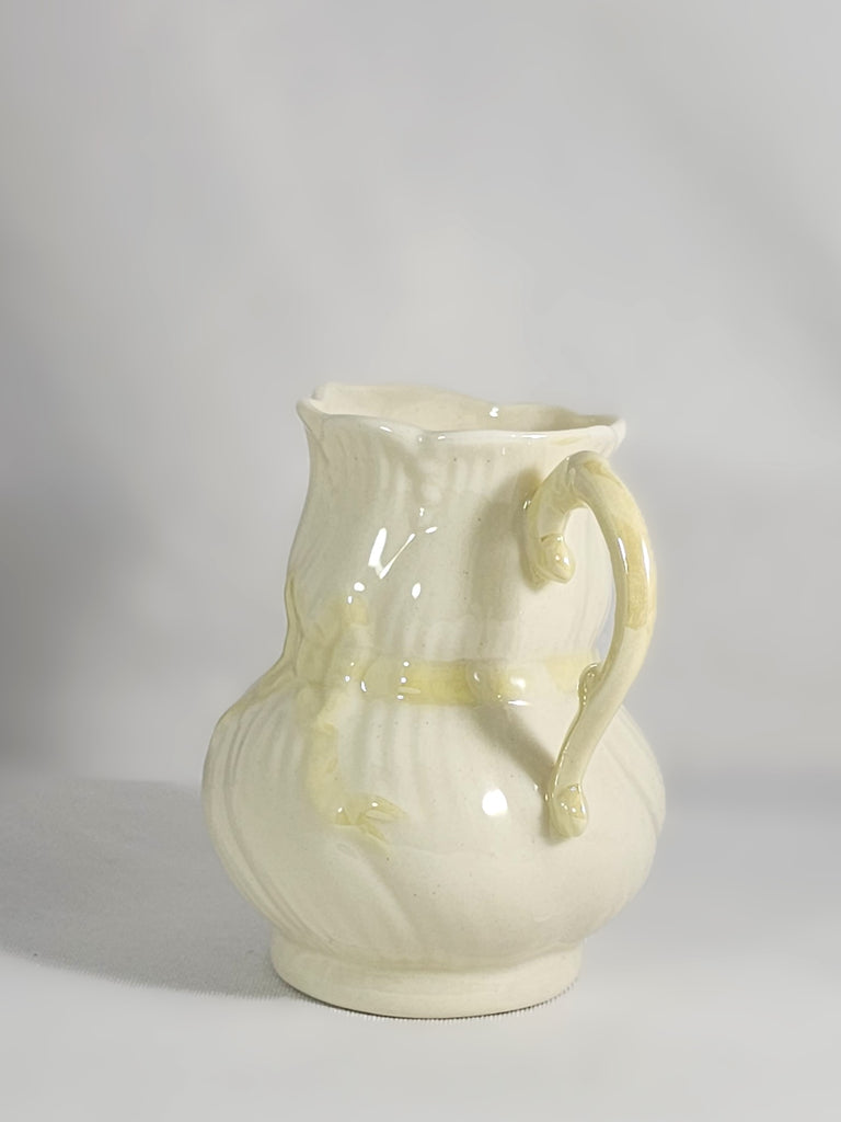 Belleek Irish Porcelain Ribbon Creamer Pitcher