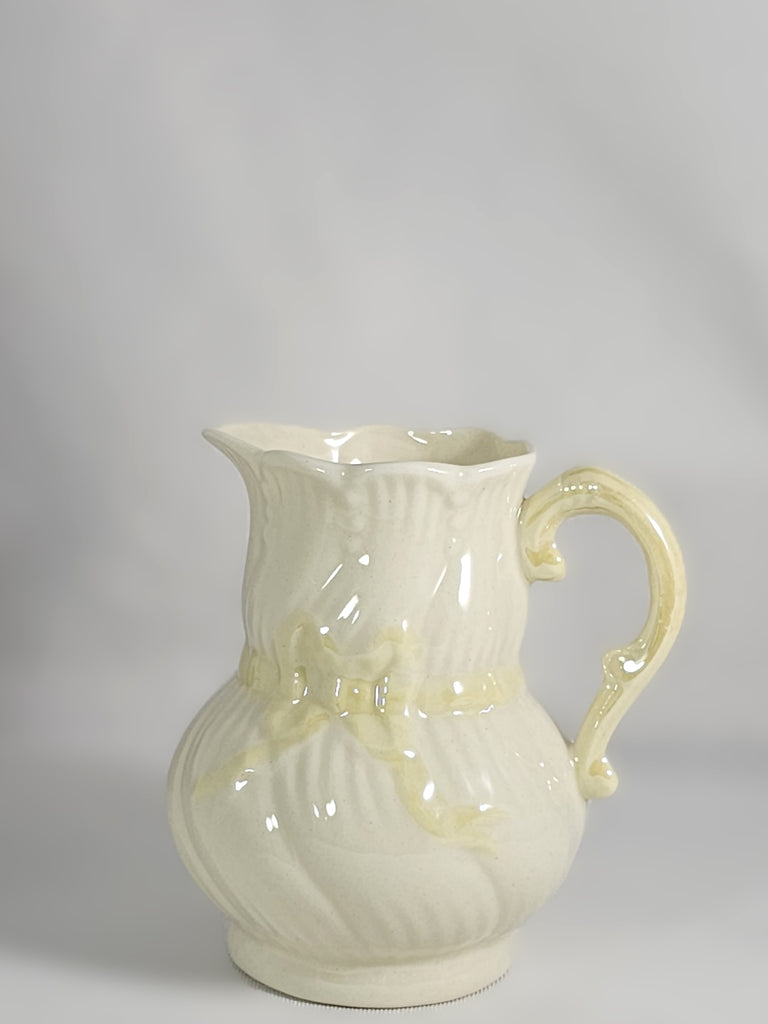 Belleek Irish Porcelain Ribbon Creamer Pitcher