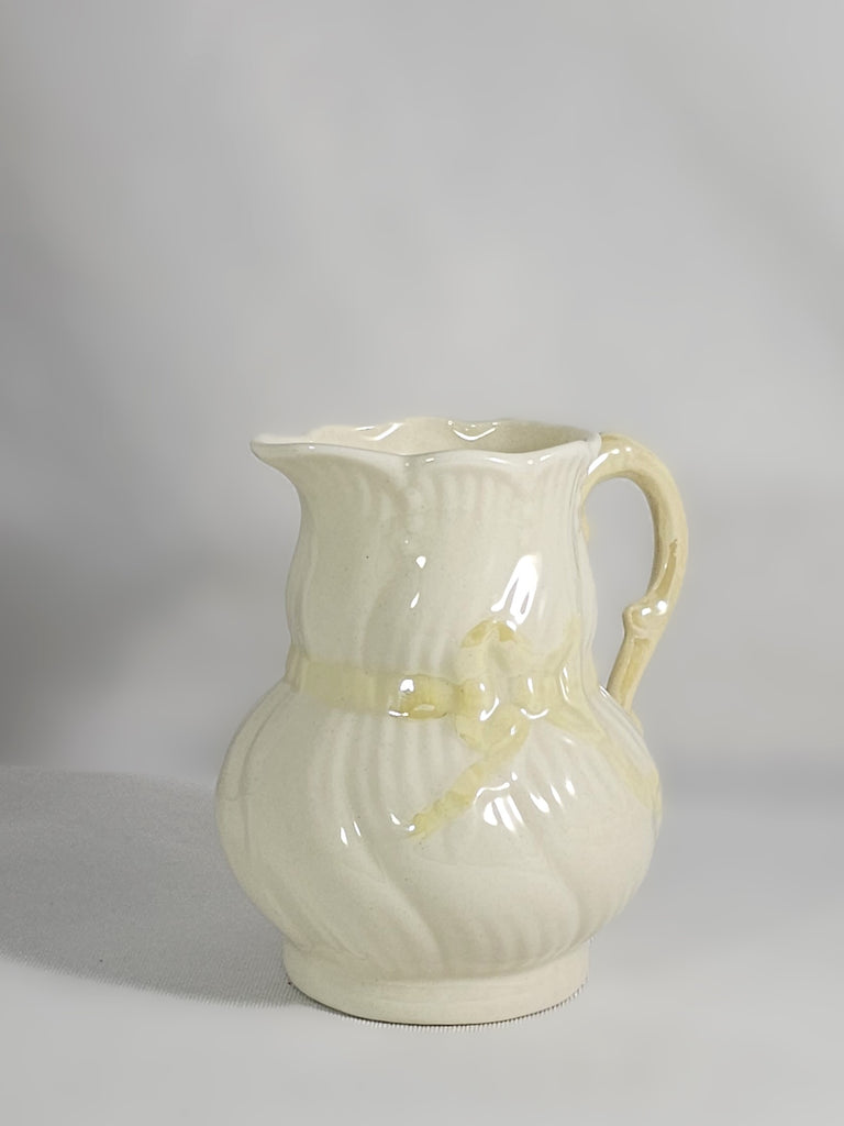 Belleek Irish Porcelain Ribbon Creamer Pitcher