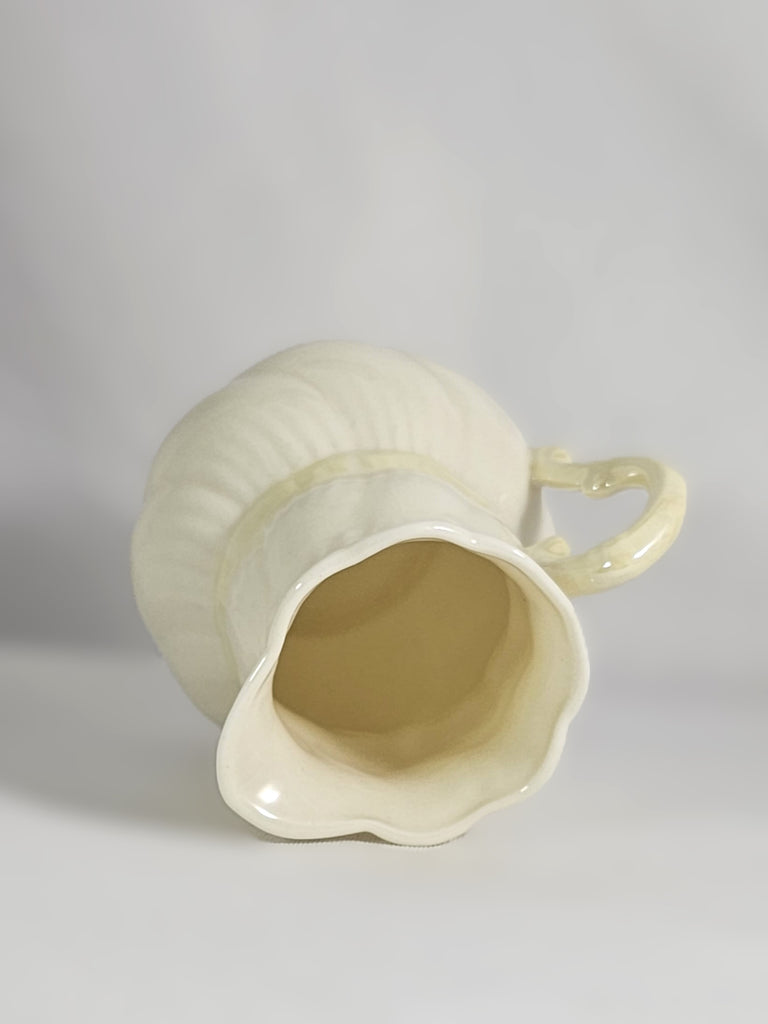 Belleek Irish Porcelain Ribbon Creamer Pitcher