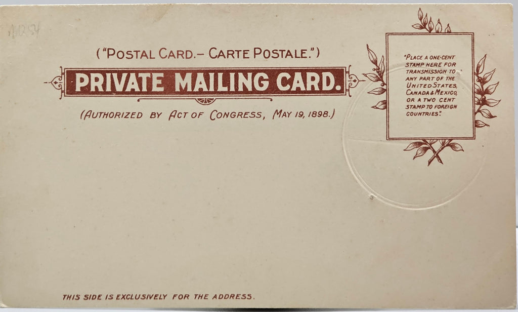 Massachusetts Postcard MA Raphael Tuck Early Private Mailing Undivided Back Unused Heraldic 5015 Museum of Fine Arts