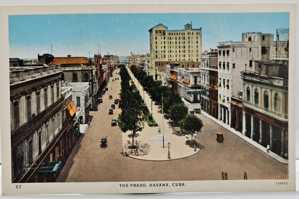 The Prado Havana Cuba Scenic Postcard 1920s Teich Pub Chicago