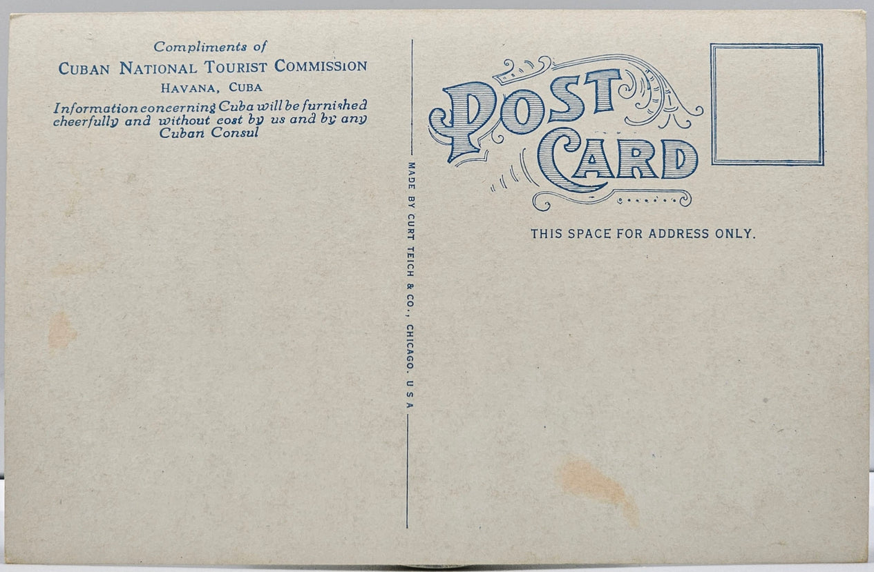 The Prado Havana Cuba Scenic Postcard 1920s Teich Pub Chicago