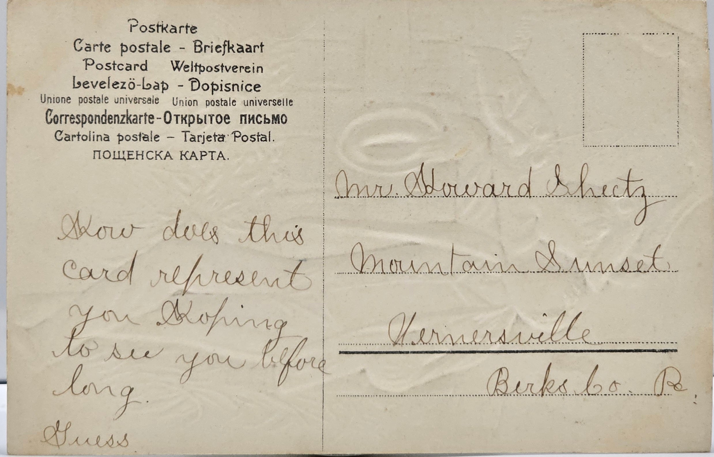 Romantic Couple Love Postcard Man in White Suit Courting Woman in Pink Romantic Couple Love Postcard Man in White Suit Courting Woman in Pink