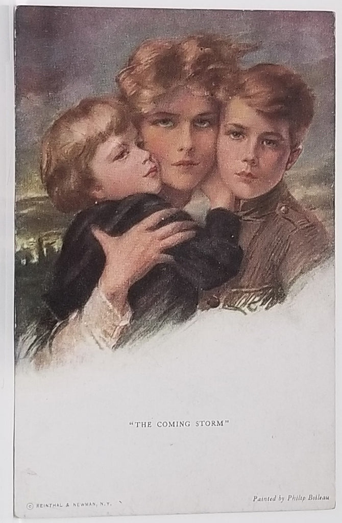 Philip Boileau Postcard The Coming Storm No 761 Mother with Two Sons Reinthal & Newman Publishing