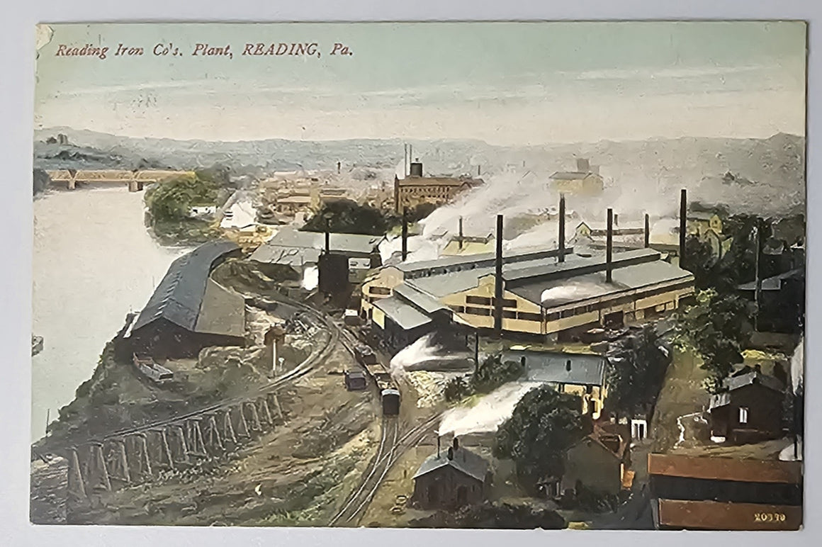 Reading PA Iron Company Plant 1907 Pennsylvania Postcard