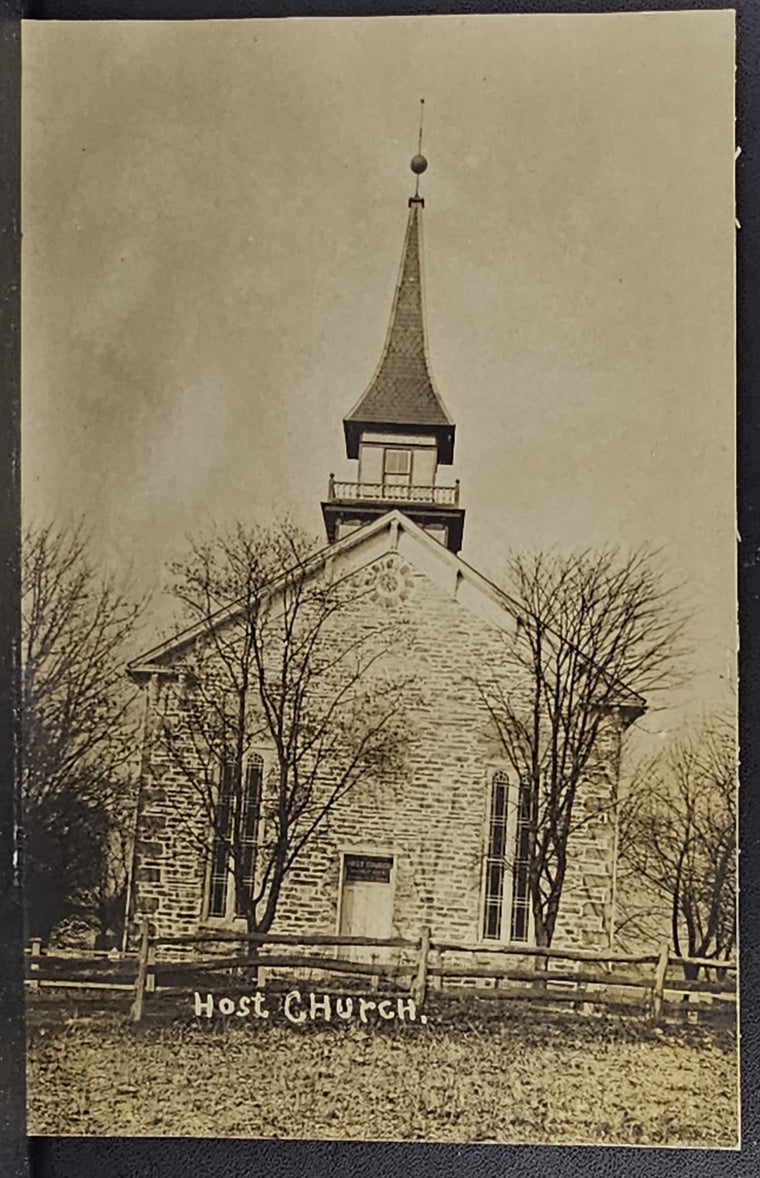 RPPC Real Photo Postcard Host Church Berks County HOST PA 1900s Pennsylvania Views
