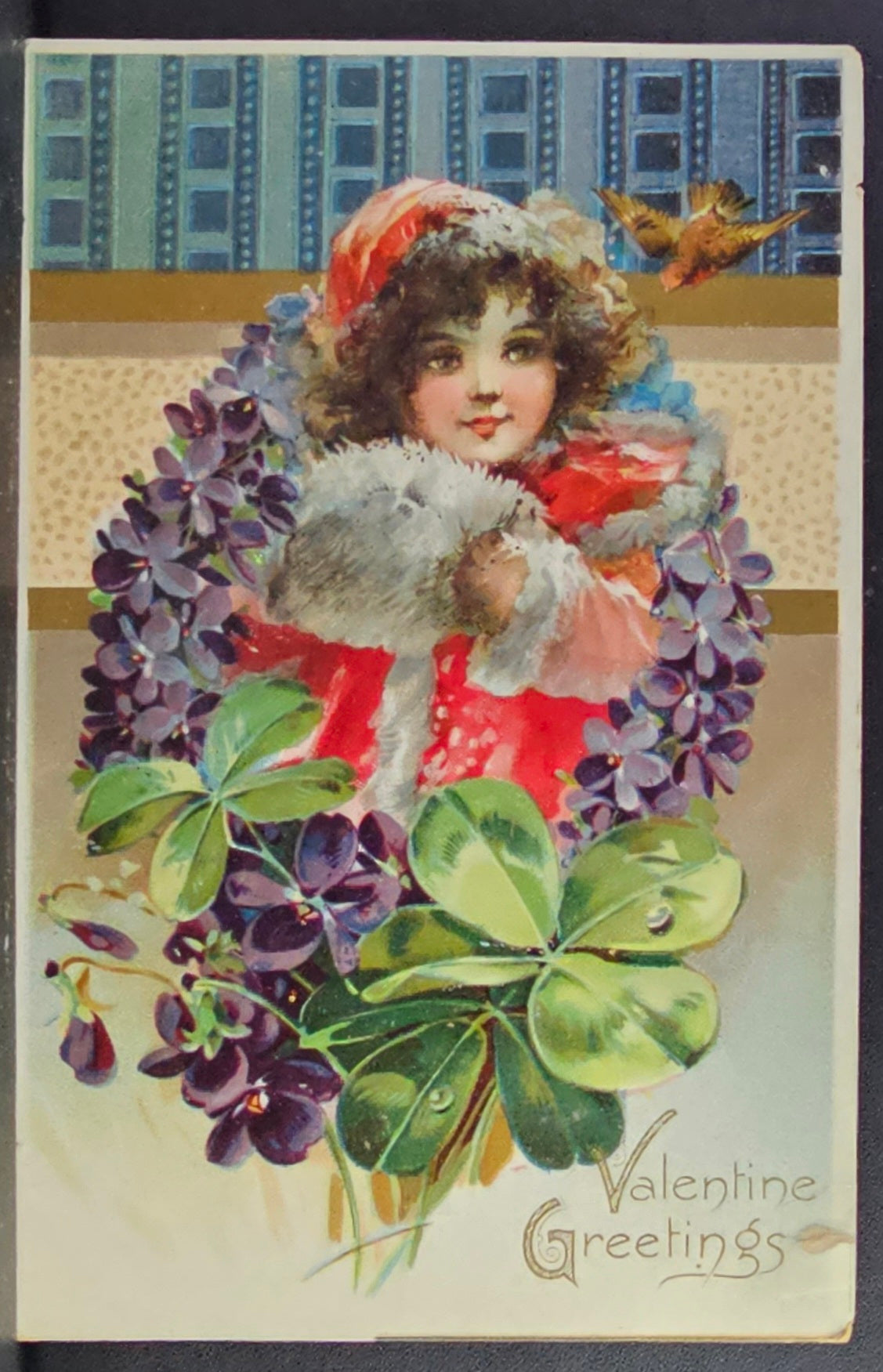 Valentine Postcard Artist Frances Brundage Raphael Tuck Pub Series No 11 Floral Missives