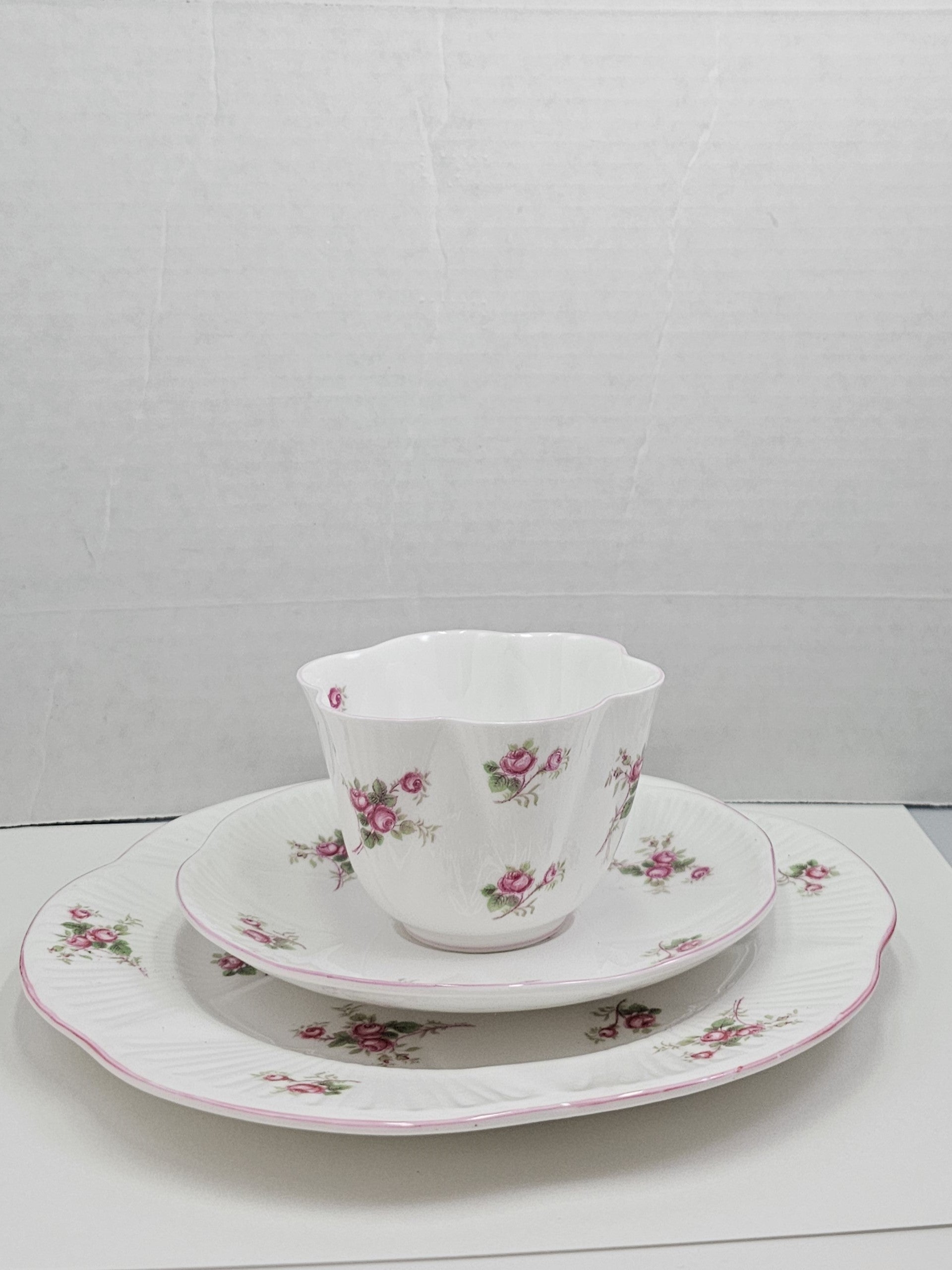 Shelley England Dainty Porcelain Cup Saucer Trio Bridal Rose