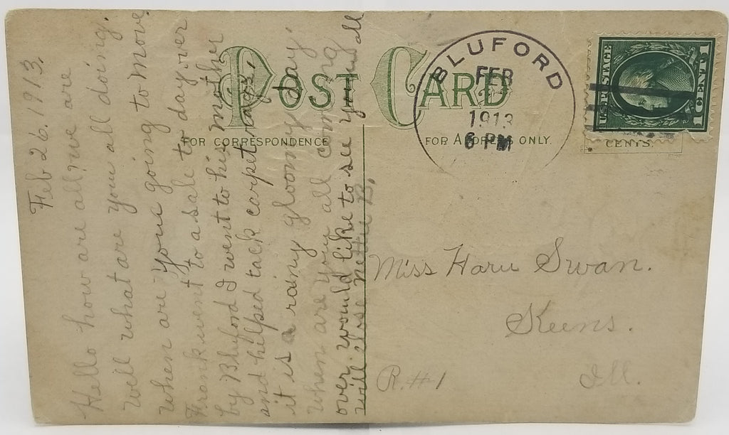 Easter Postcard Humanized Rooster with Cane