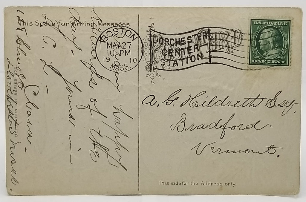 Patriotic Postcard Decoration Day American Flag Generations of Soldiers Series 2