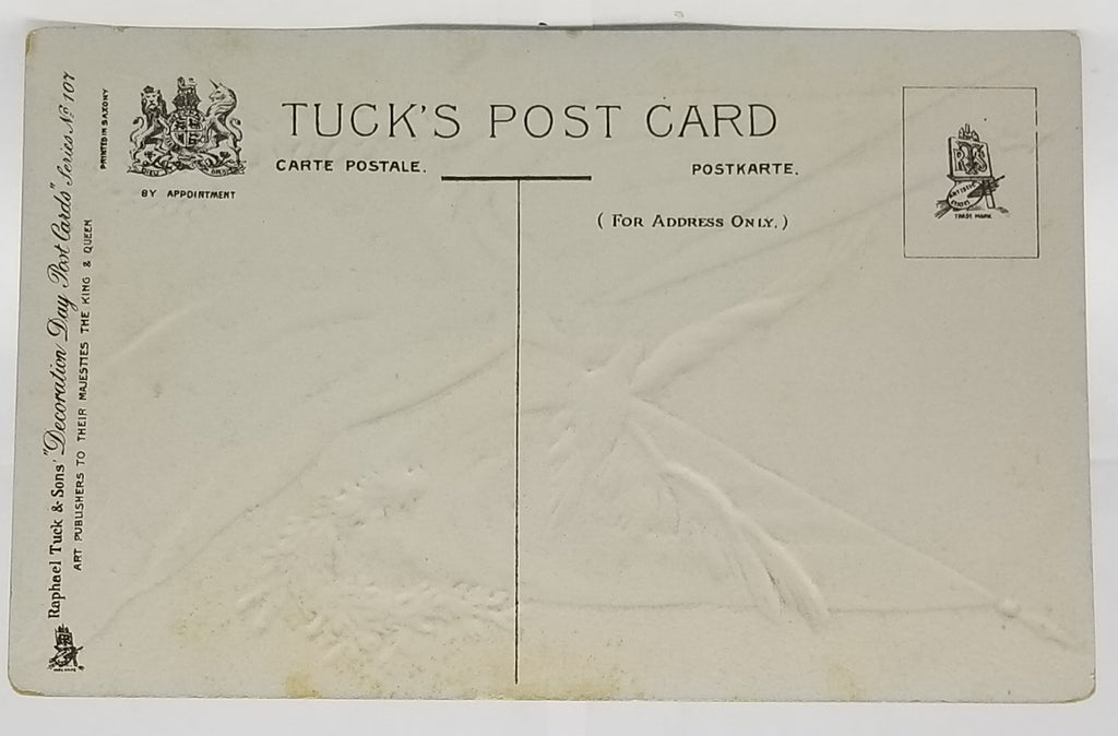 Patriotic Postcard Eagle with American Flags Tuck Pub Series 107
