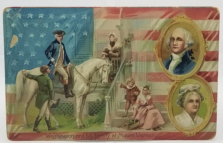 Patriotic Postcard George Washington Birthday Card No 124 Tuck Publishing