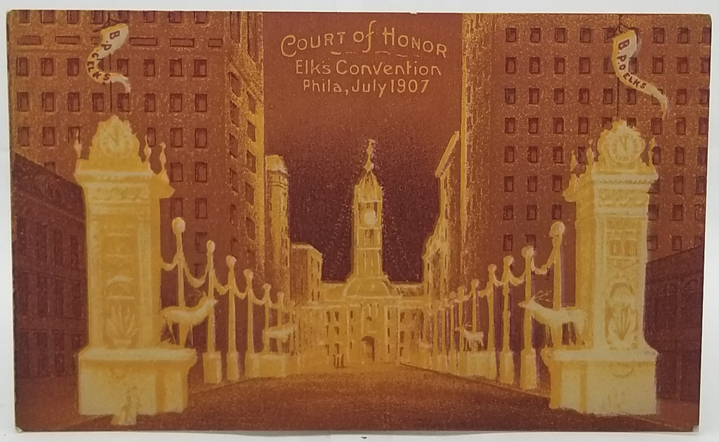 BPOE Elks Club 1907 Convention Court Of Honor Philadelphia Pennsylvania