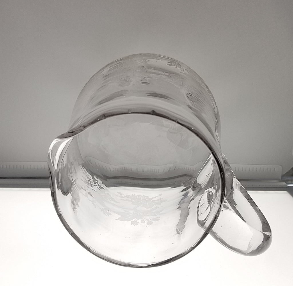 Maryland Acid Etched Glass Pitcher "Women at the Spring" Artist George Truog