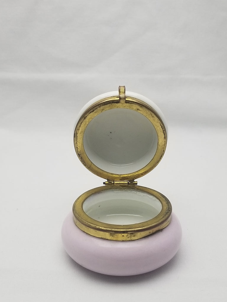 French Porcelain Patch Box Miniature Trinket Jar