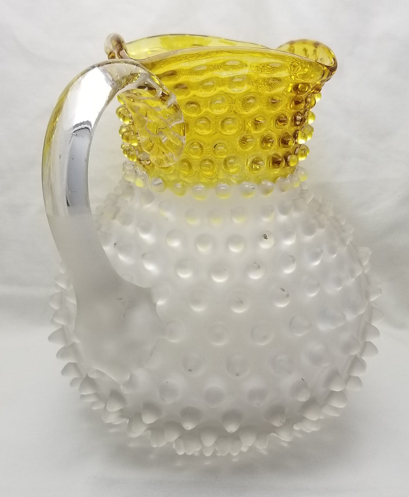 Hobbs EAPG Frances Dew Drop Hobnail Lemonade Pitcher Set