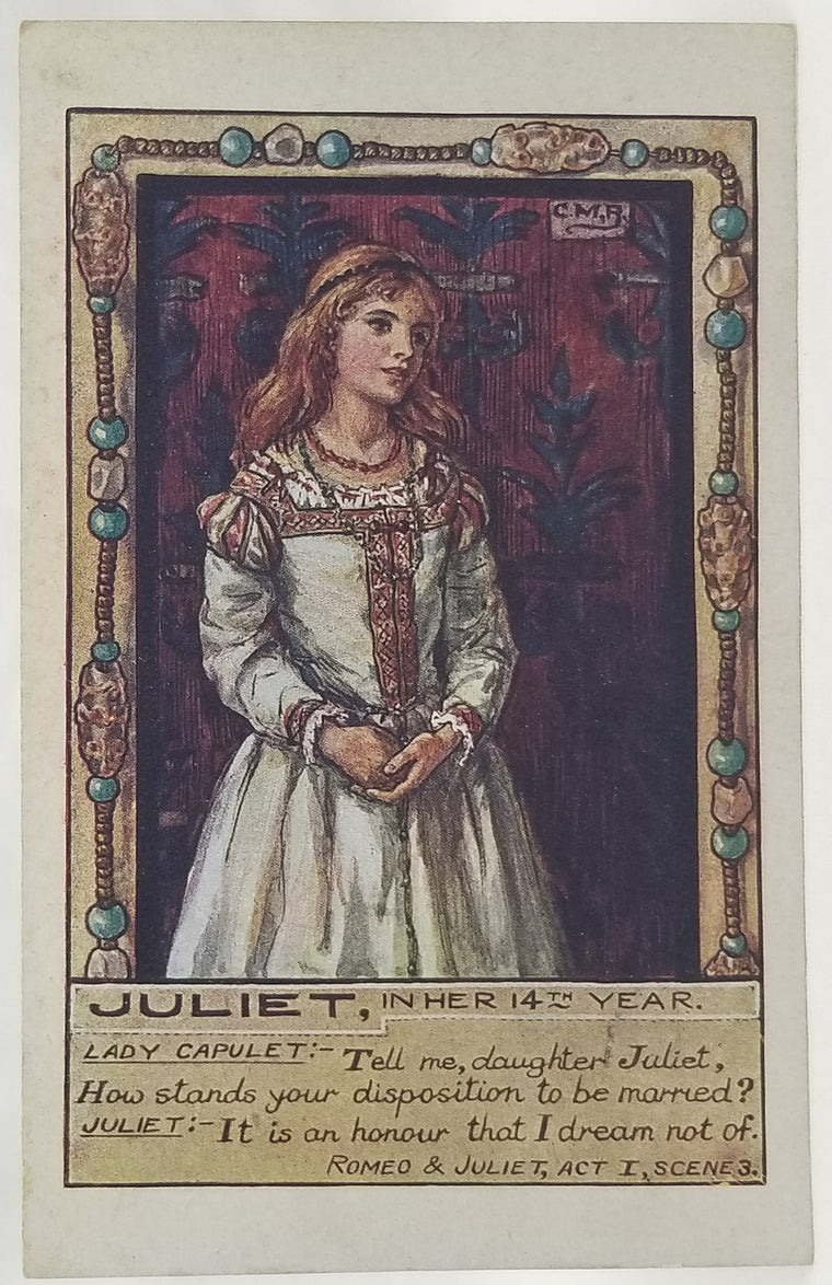 Shakespeare Women Series Postcard Artist CMR Juliet
