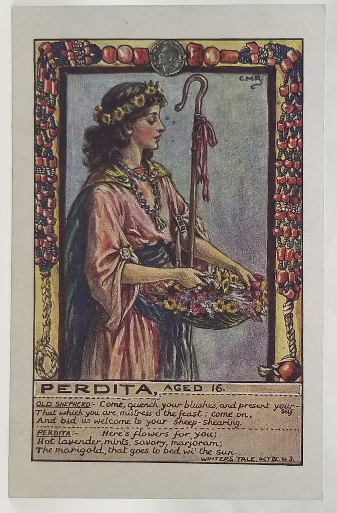 Shakespeare Women Series Postcard Artist CMR Perdita